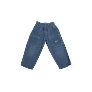OshKosh B’gosh Corduroy Pants Size 4 T Blue Elastic Waist Kids Vintage Pull On